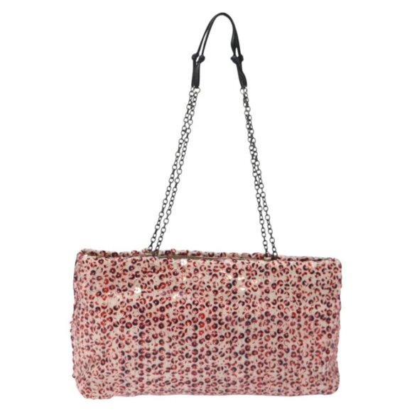 PRADA Shoulder Bag Sequin Red Auth 127445V - Picture 5 of 15